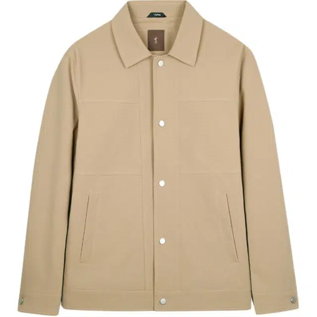 才子 时尚翻领工装风长袖夹克外套 男款