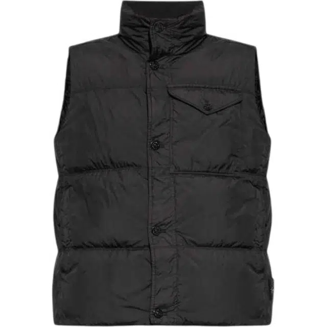 Stone Island Recycled Nylon Quilted Vest Black