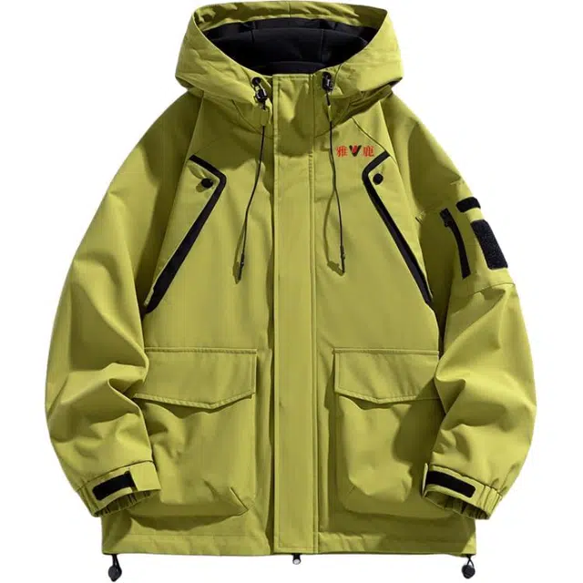 雅鹿  潮牌宽松美式机能外套  防水透气耐磨保暖冲锋衣 男款