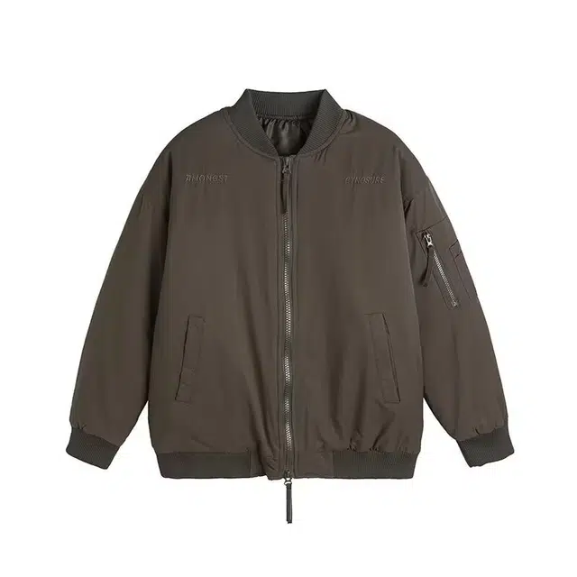 玉儿恋 字母刺绣棒球领宽松保暖休闲百搭夹克外套 男款 绿色