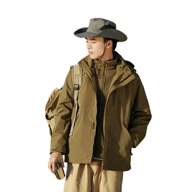玉儿恋  登山户外连帽百搭  防水防风冲锋衣 男女同款