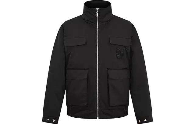 RARE FW23 Solid Color Cargo Pocket Down Jacket Black