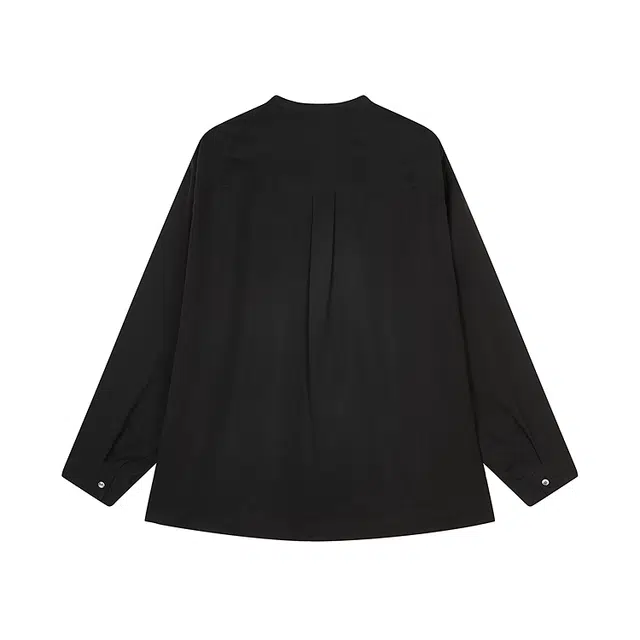 速写 纯色简约宽松立领衬衣垂感长袖衬衫 男款