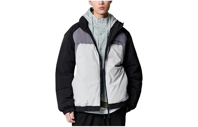 森马 永久联名系列 字母立领长袖羽绒服 男款 黑色调