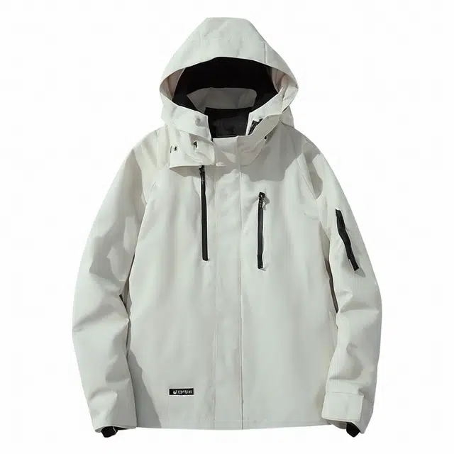 雅鹿  加绒加厚连帽舒适时尚休闲  防风防水冲锋衣 男款