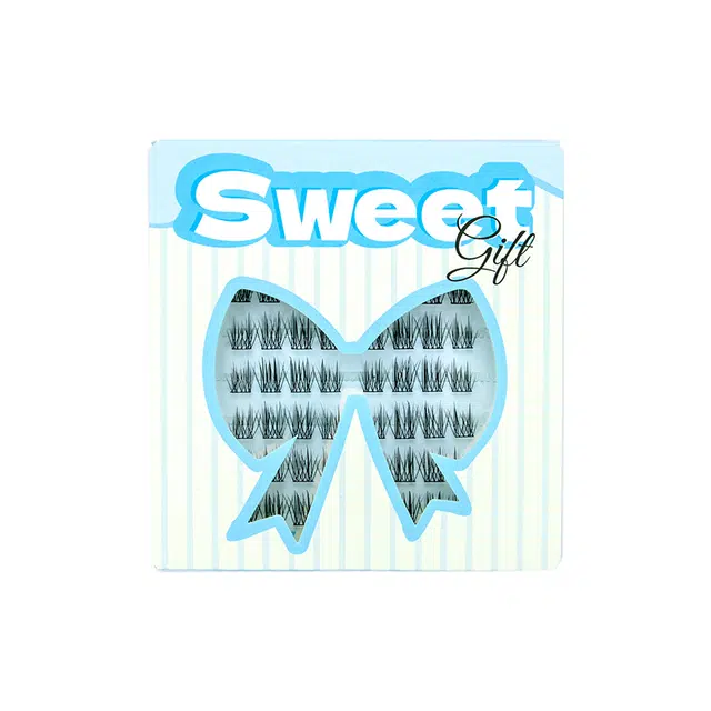 酷乐丝 羽扇双子星假睫毛 自然纤长款 春日出游 清透薄款 仿真舒适 凌乱感十足