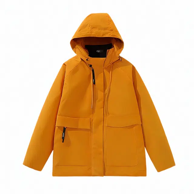 雅鹿  登山服连帽纯色  防风冲锋衣 男女同款