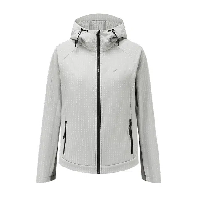 新奇天 徒步抓绒衣城市户外纯色防泼水保暖拉链开衫绒感外套 男款 冷墙灰