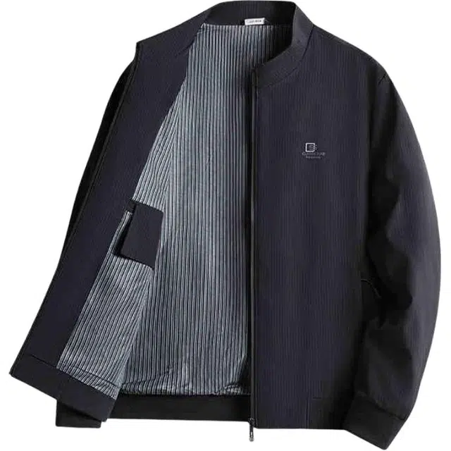 雅鹿 纯色立领商务绅士夹克外套 男款