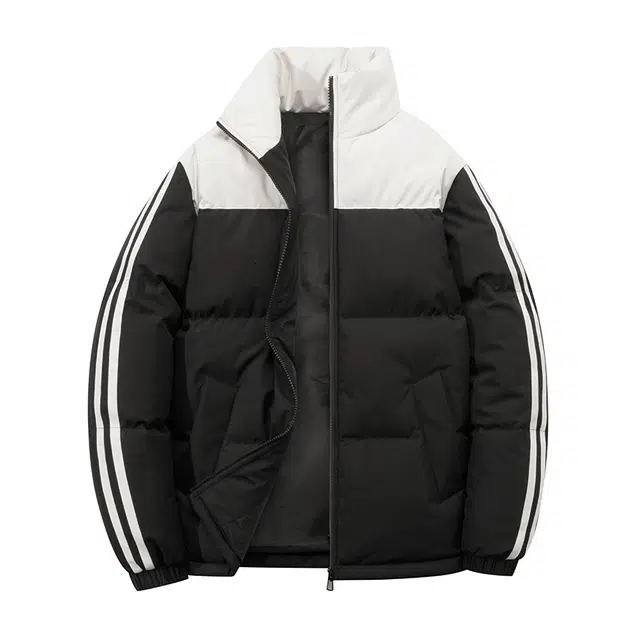 极限涡轮 日系复古街头风加厚立领防风百搭休闲时尚面包服棉服 男女同款 黑色