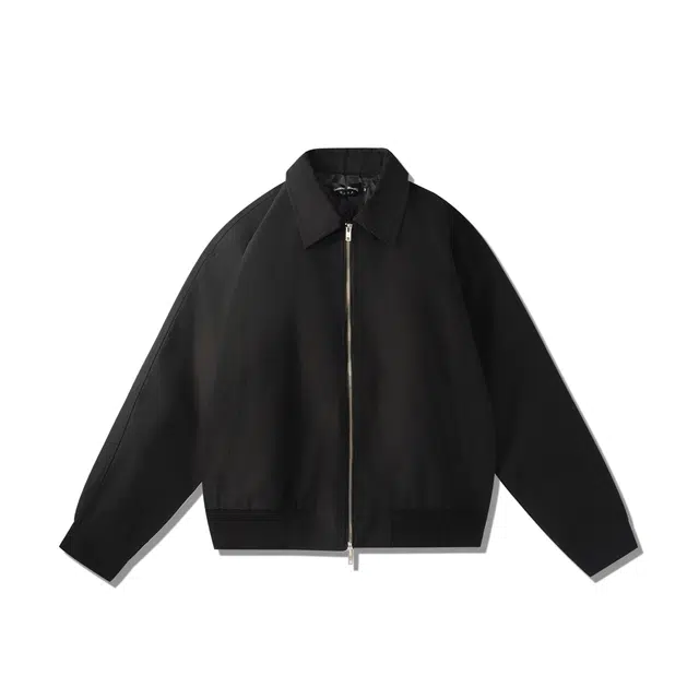 我是大卫 帅气百搭宽松休闲潮牌韩版棒球服夹克外套 男女同款 黑色