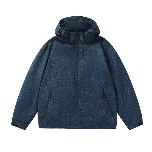 雅鹿  个性小众花色连帽三合一宽松百搭时尚潮牌外套  防水防风耐磨冲锋衣 男款