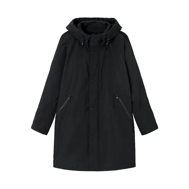 安正 简约休闲宽松连帽羽绒服外套 男款