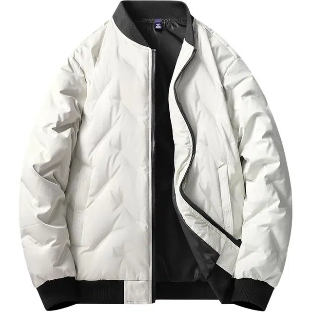 极限涡轮 美式高街基础款学院风棒球领青年大码保暖加厚外套棉服 男女同款