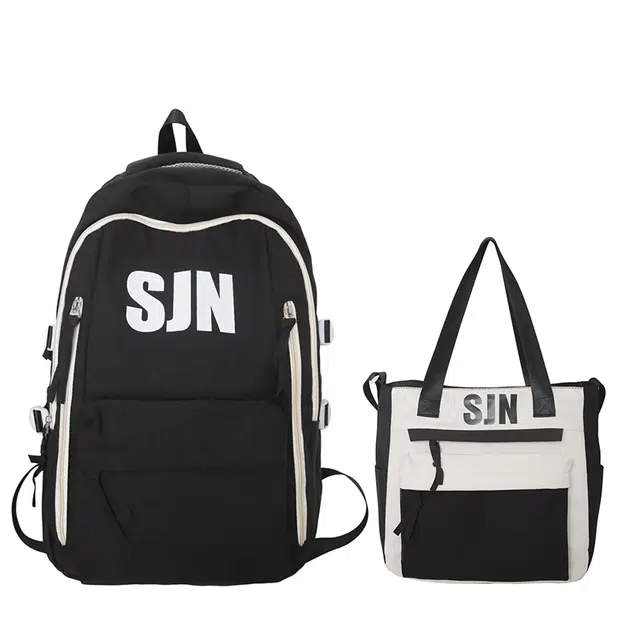 醇龙 书包男生初高中生大容量高中生女大学生高颜值背包 尼龙 组合装 男女同款情侣款 多色