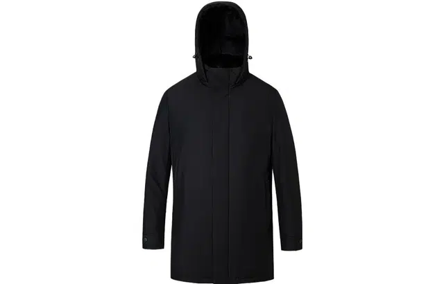 才子 立领纯色简约休闲羽绒服 男款 黑色