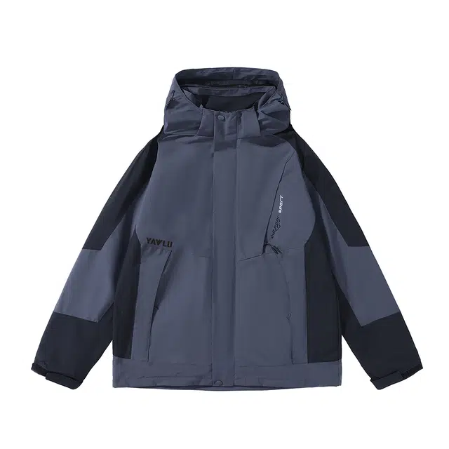 雅鹿  山系登山户外可拆卸三合一美式  防水防风耐磨保暖冲锋衣 男款