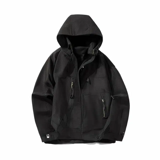 雅鹿  三合一石墨烯内胆纯色  防风冲锋衣 男款