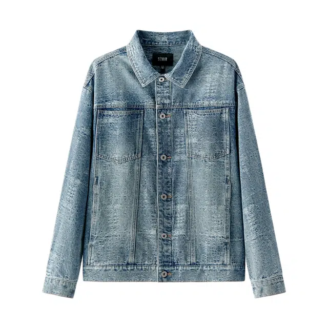 森马 基础简约森柔牛仔工装风日常通勤翻领夹克 男款