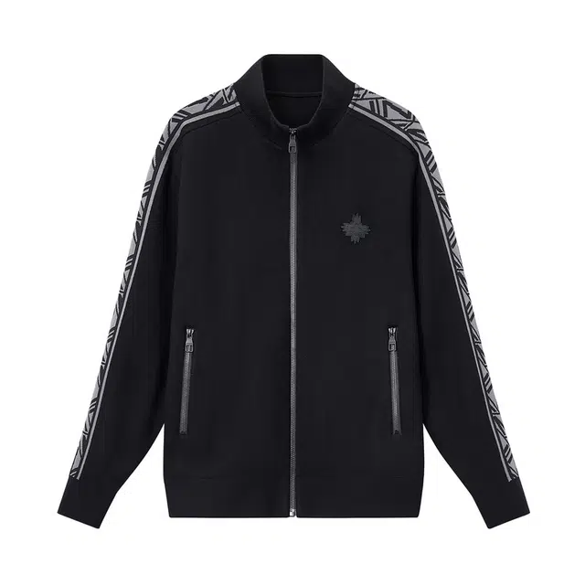 安正 纯色立领拉链夹克 男款 素黑