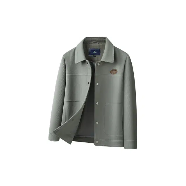 富铤 防风翻领美式复古宽松百搭夹克外套 男款