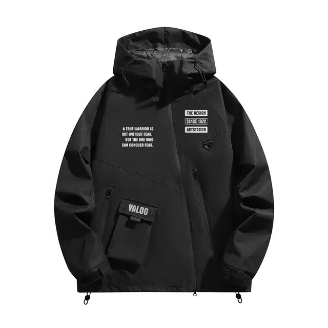 雅鹿  山系户外登山徒步远足旅游露营百搭设计宽松舒适  防风防寒冲锋衣 男女同款