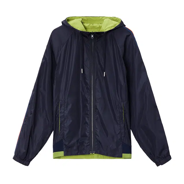 安正 双面穿连帽外套夹克 男款 丈青