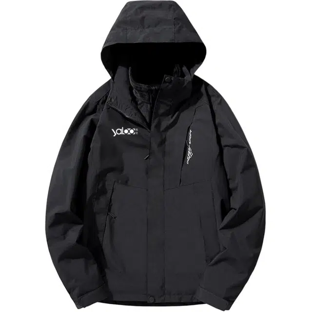 雅鹿  美式户外三合一连帽宽松  防水防风保暖冲锋衣 男女同款