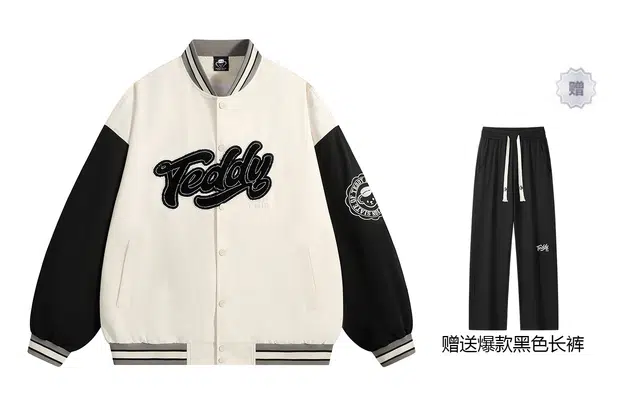 泰迪珍藏 撞色字母毛巾绣宽松休闲棒球服 男女同款