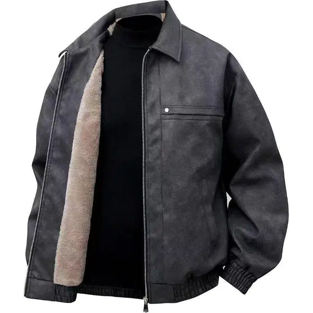 雅鹿 轻奢商务休闲时尚简约行政中年稳重百搭加绒保暖商务保暖夹克外套 男女同款