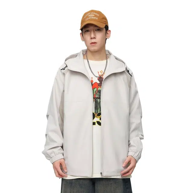 【dme】 潮牌山系连帽工装宽松夹克外套 男女同款