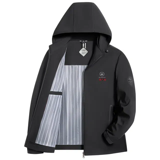 雅鹿  休闲夹克户外运动  防水防风防紫外线透气耐磨保暖速干超轻冲锋衣 男款