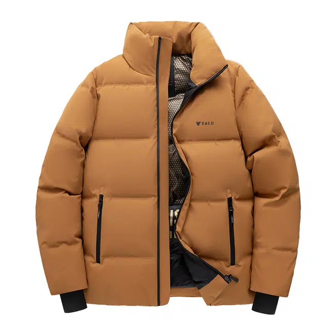 雅鹿 立领加厚字母通勤百搭羽绒服 男女同款