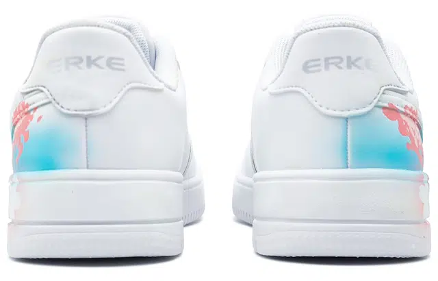 【定制球鞋】鸿星尔克 空军一号 北海樱花 蔚蓝 花飞漫舞 涂鸦艺术 舒适百搭 防滑减震耐磨 低帮 板鞋 男女同款 白蓝粉