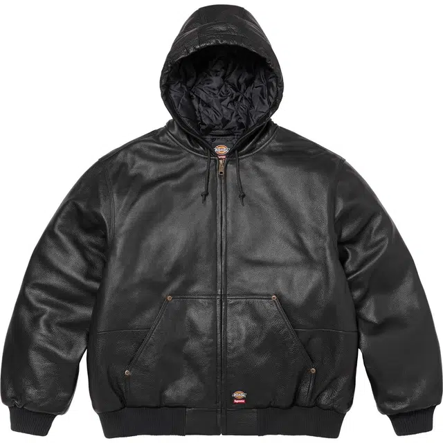 Supreme x Dickies Hooded Leather Work Jacket