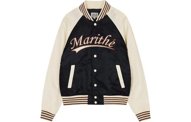 Marithe Francois Girbaud Colorblock Letterman Jacket