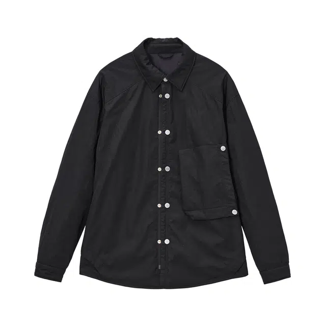 安正 肌理纯色翻领单排扣夹克 男款 素黑