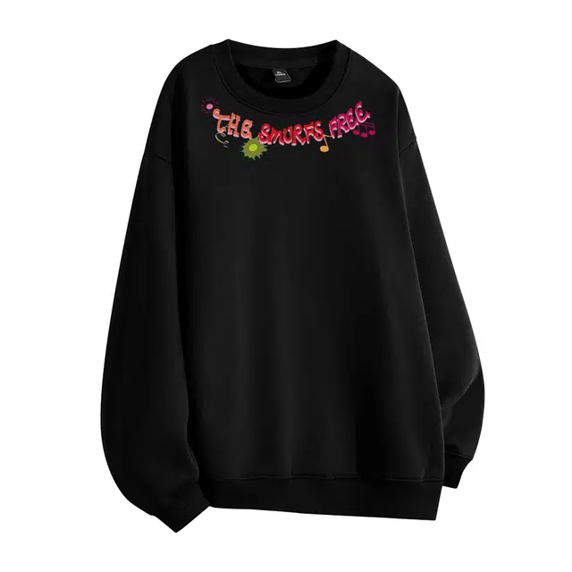 蓝精灵 加绒可选 美式基础款无性别主义休闲百搭圆领卫衣 男女同款