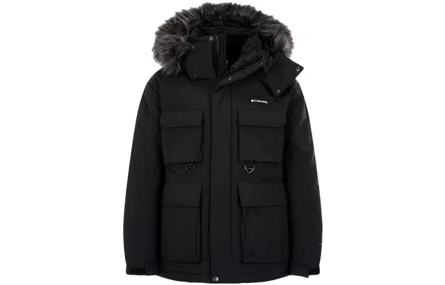 Columbia Detachable Hood Down Jacket Black