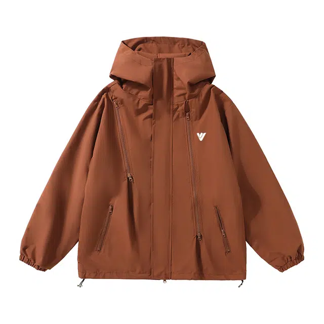 雅鹿  纯色简约宽松百搭时尚休闲美式三防登山  防水防风耐磨冲锋衣 男款
