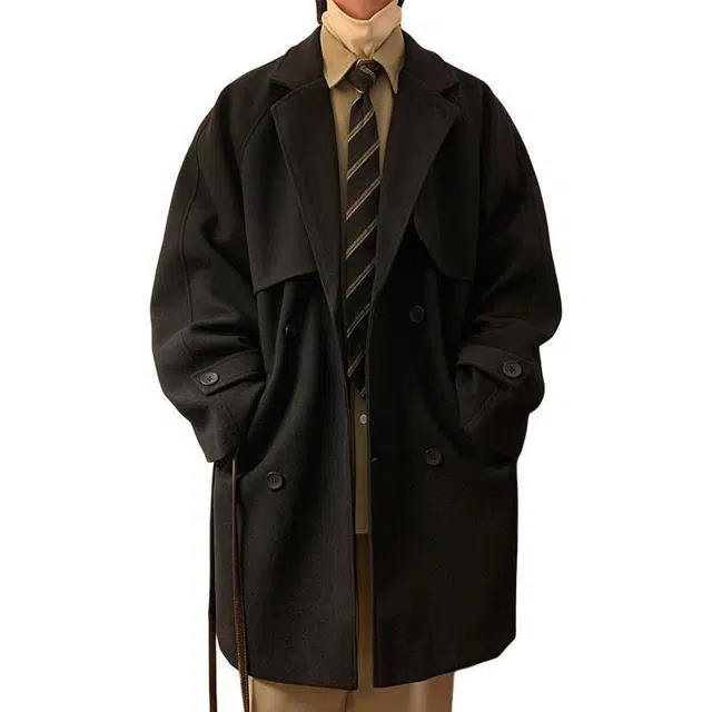 雅鹿 美式纯色高街复古简约夹克外套 男女同款 黑色