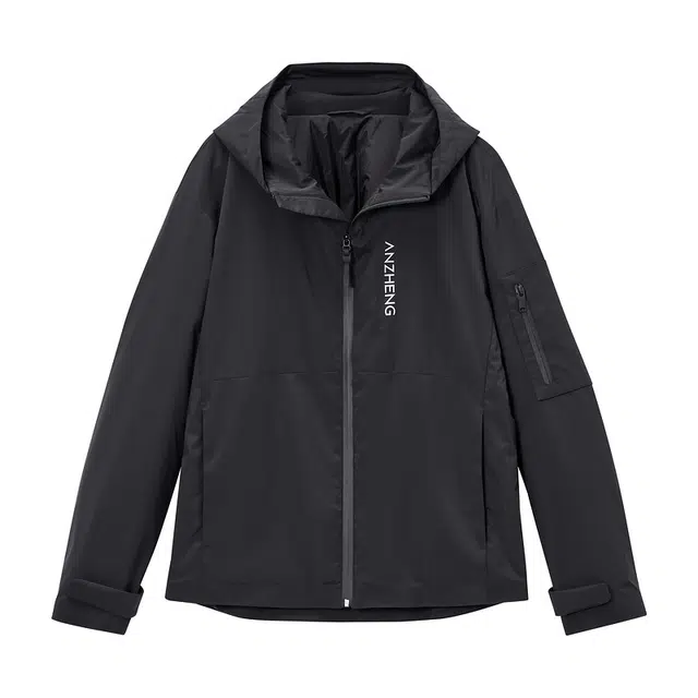 安正 纯色拉链连帽夹克外套 男款