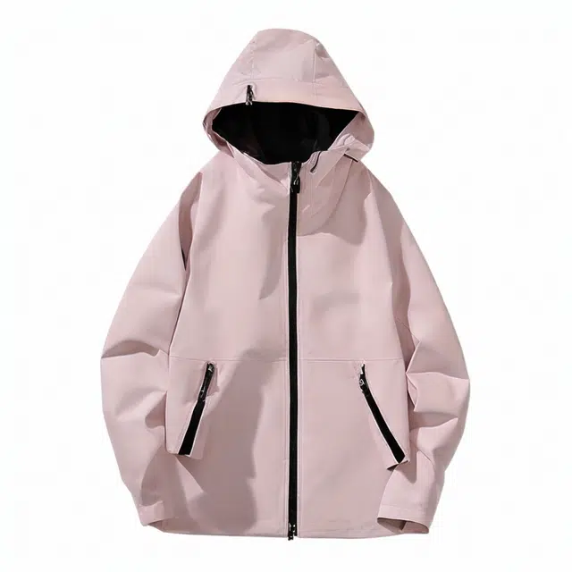 雅鹿  纯色户外时尚百搭长袖纯色  防水防风防紫外线冲锋衣 男女同款