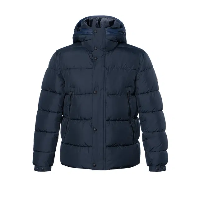 HUGO BOSS Water-Repellent Hooded Puffer Jacket With Logo Badge