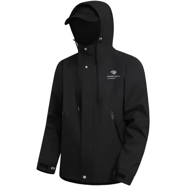 帕丁顿熊 反光小熊掌印印花户外运动休闲防风防水夹克 男女同款