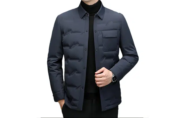 恒源祥 翻领保暖纯色羽绒服 男款