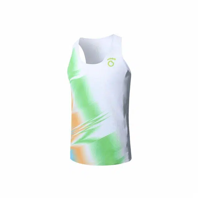 马孔多 收腰科技夹芯层防晒凉感防汗后兜欧若风背心 男款 白色