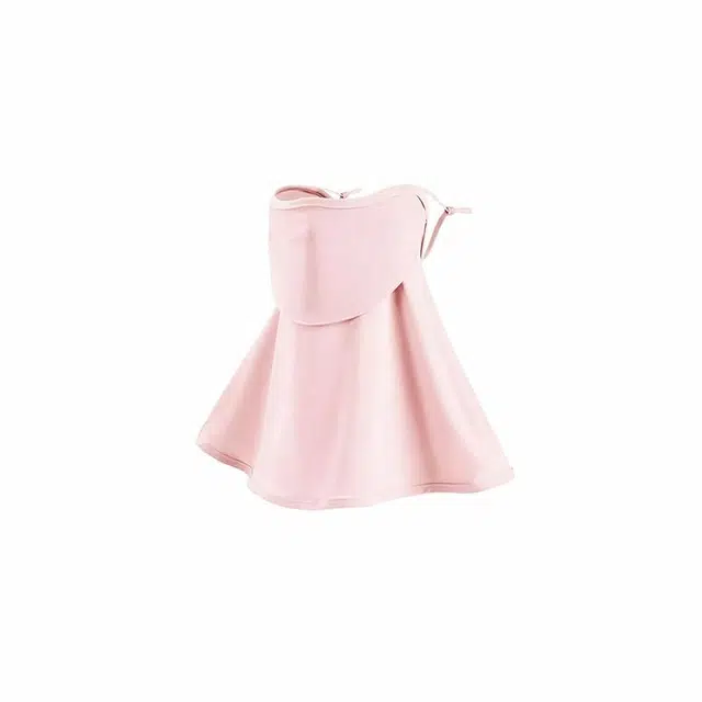 白卷 夏季护颈防晒冰丝挂耳防紫外线面纱遮脸罩 口罩 女款