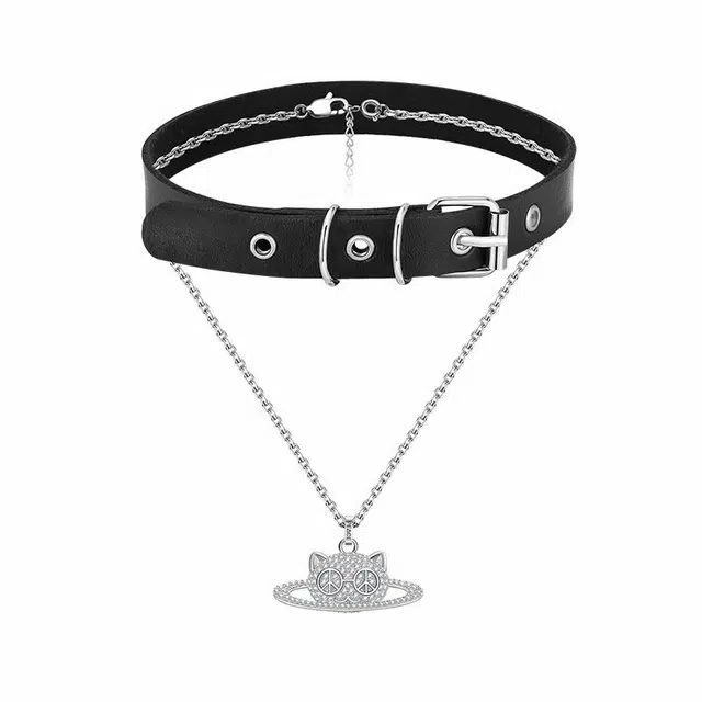 PEACE CAT choker PU