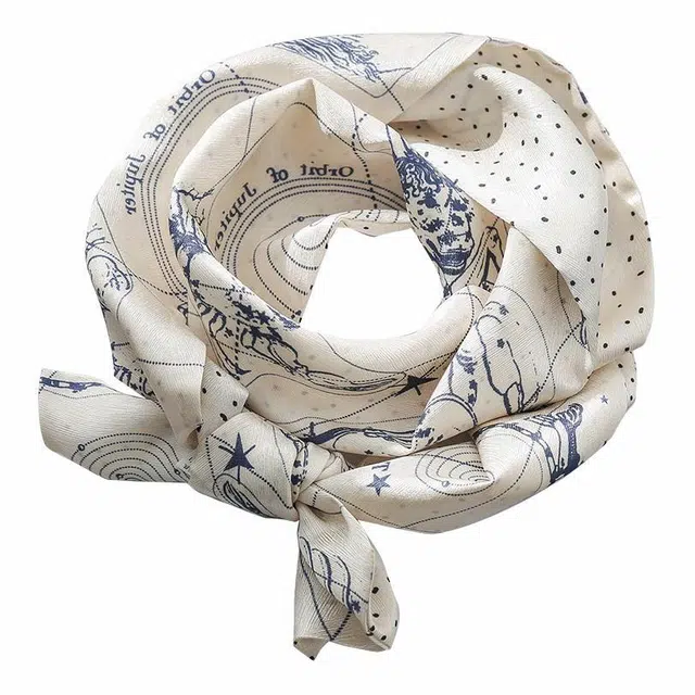 恒源祥 时尚飘带洋气百搭领巾 桑蚕丝 丝巾 女款